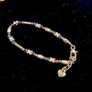 Brighton sterling silver crystal stone bracelet.